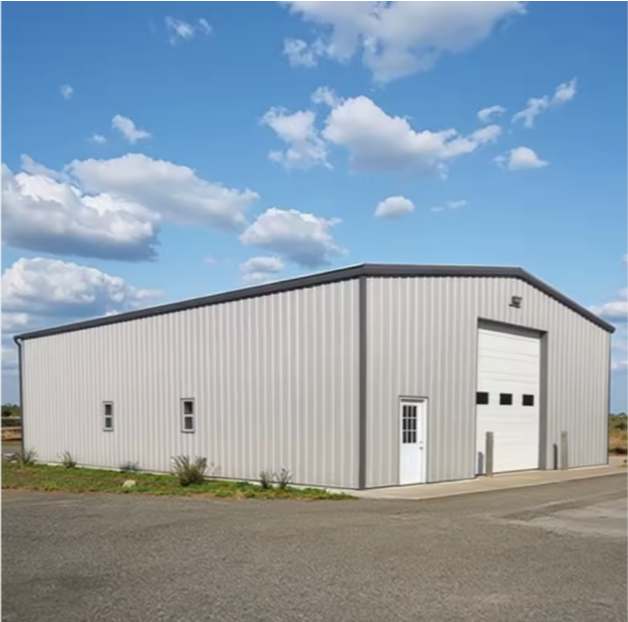 33' x 33' Steel Shed (Light Snow)